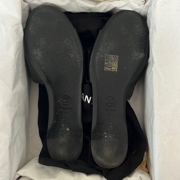 CHANEL 2023 Black Mule Sandal Slides 37 - Picture 5 of 11